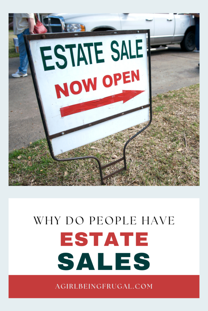 Sign that says estate sale now open with red arrow poitint right. below text: What Is The Best Month to Have an Estate Sale?